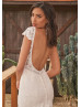 Cap Sleeves Ivory Lace Tulle Fashion Wedding Dress